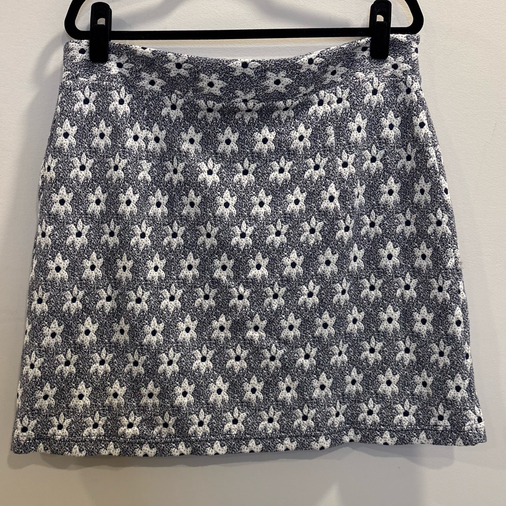 Anthropologie Maeve Blue Floral Zip-Front Midi Skirt Size XL - Picture 9 of 15